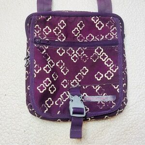 Eddie Bauer Purple Crossbody Sling Bag with Pattern